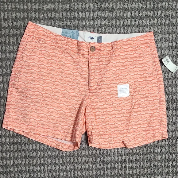 Old Navy Orange Tropical Fish Shorts NWT Sz 8 - Picture 2 of 11